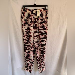 NWT ARDEN B Pink and Black Funky Pants